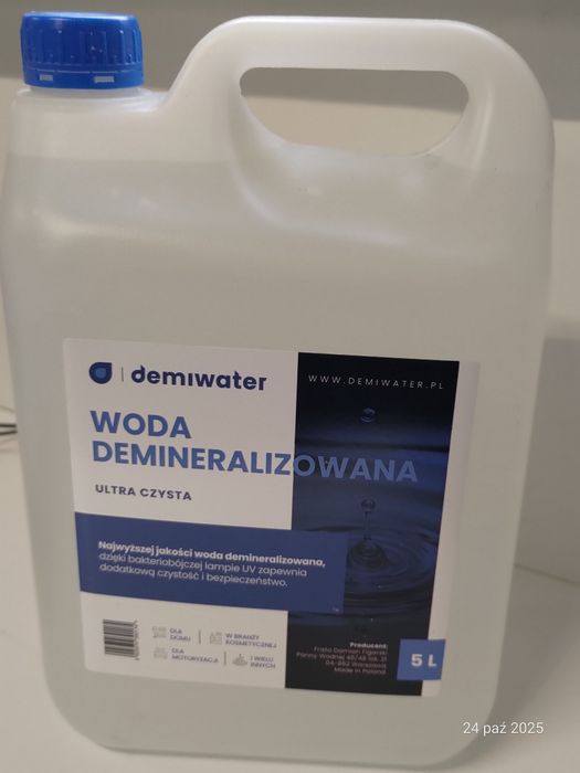 Woda demineralizowana / destylowana