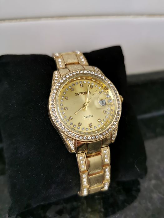 Relógio Vintage Emporia com Bracelete Dourada