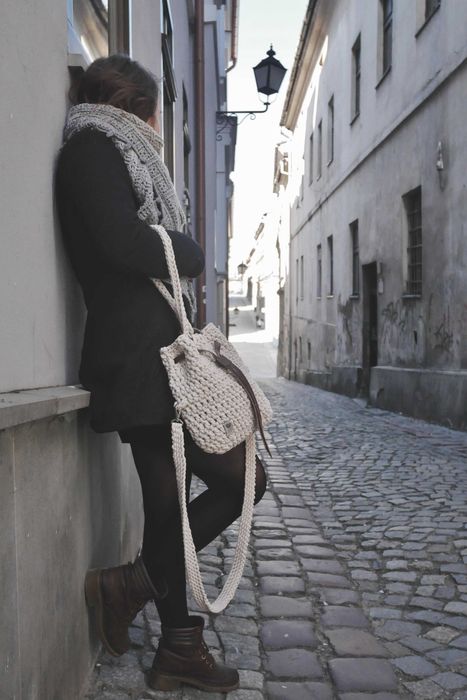 Torebka robiona na szydełku, prezent na Święta