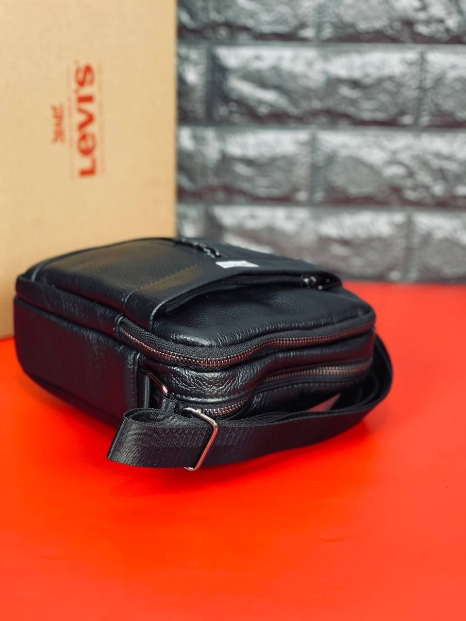Модная мужская сумка Планшетка кожаная черная, сумка-планшет