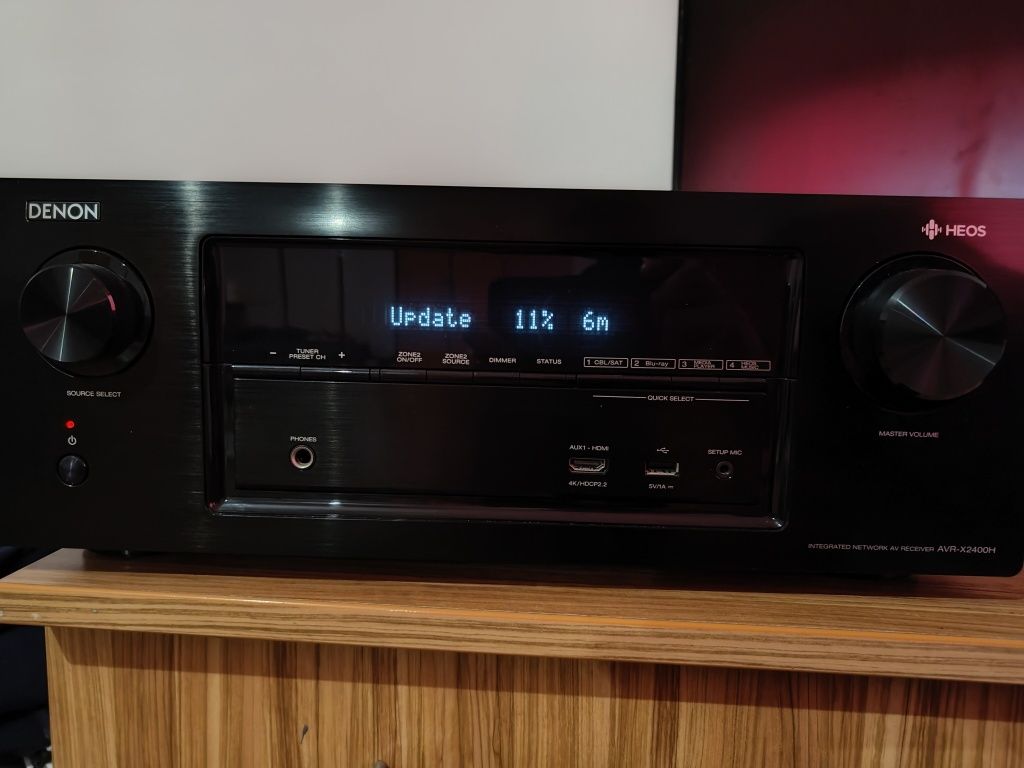 Amplituner DENON AVR-X2400H, jak nowy,  Wi-fi, bluetooth.