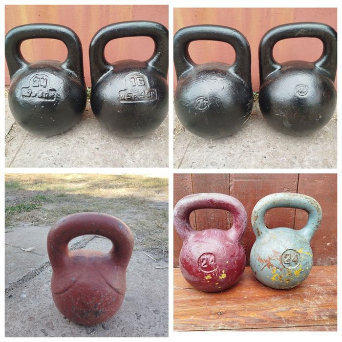 Гири 8,16,24,32 кг. Штанга 155 кг.135 кг., разборные гантели 14кг 24кг