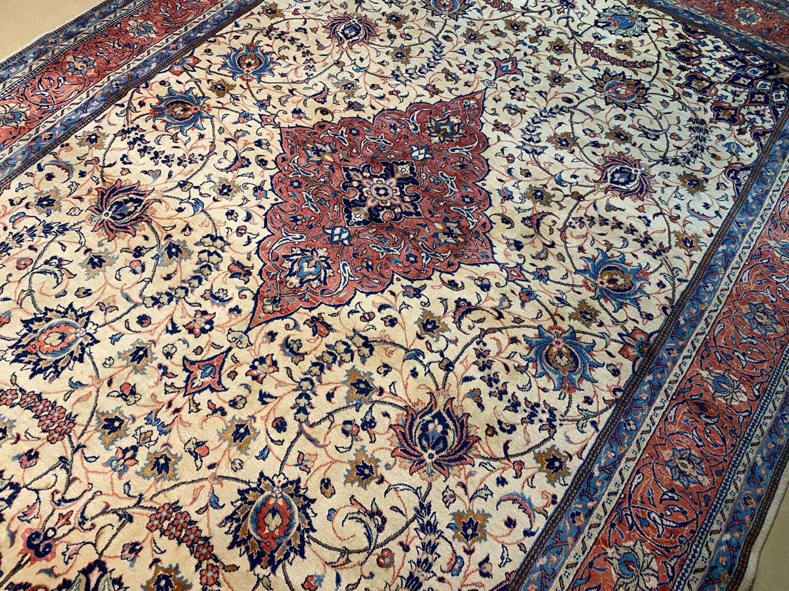 Kaszmirowy Tabriz - Perski dywan - Rękodzieło z Iranu - 280 x 400 cm.