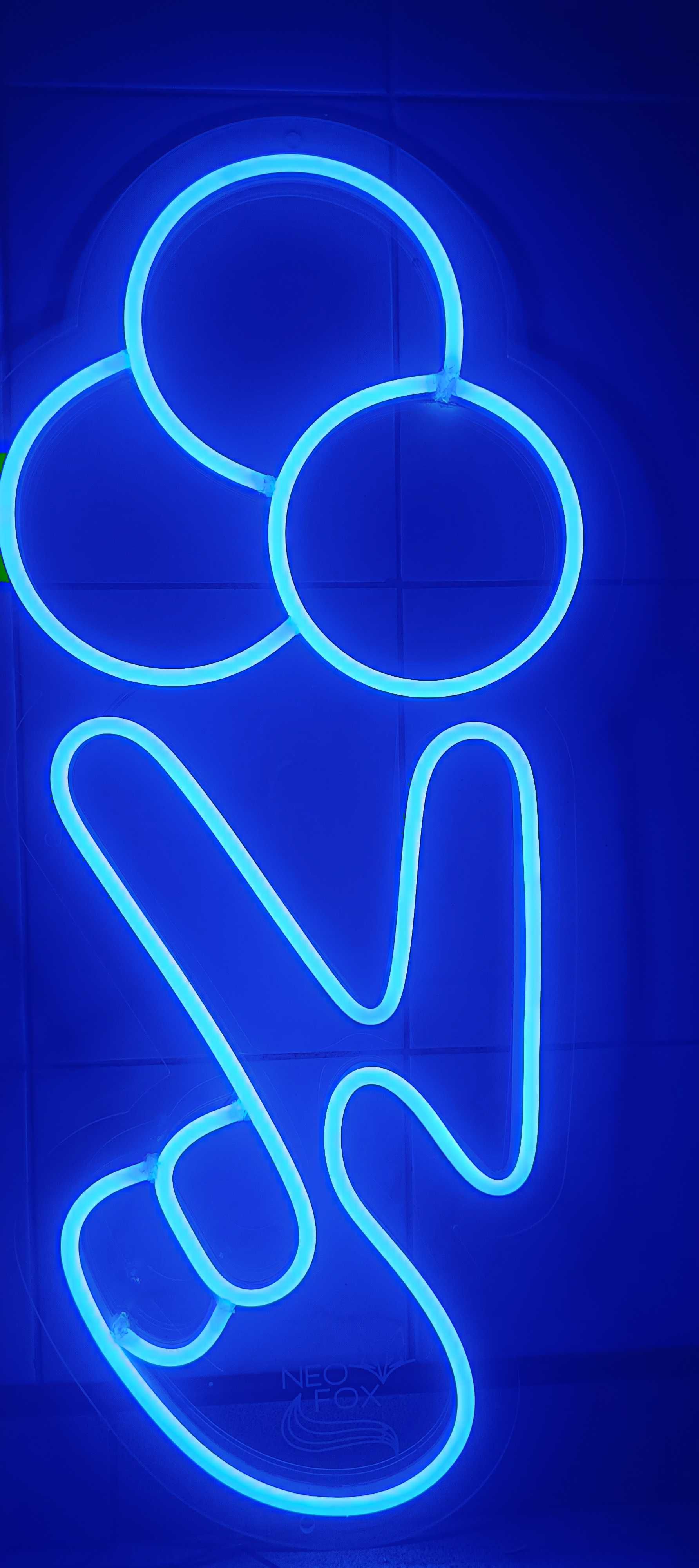 Neon świetlny duży led lody