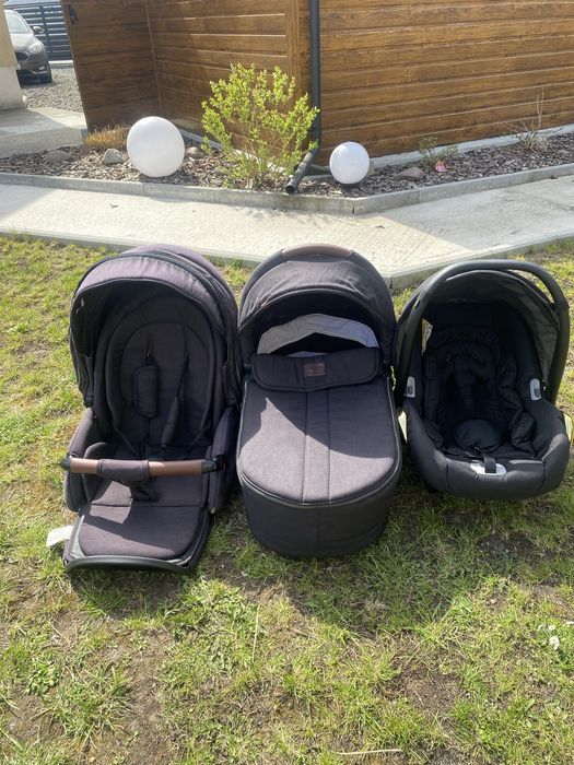Wózek 3w1 musse babyactive złoty czarny