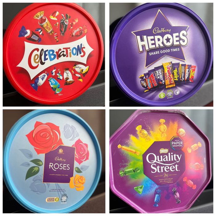 Celebrations, Heroes, Roses, Quality Street