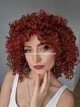Peruka ruda afro loki włosy jak naturalne
