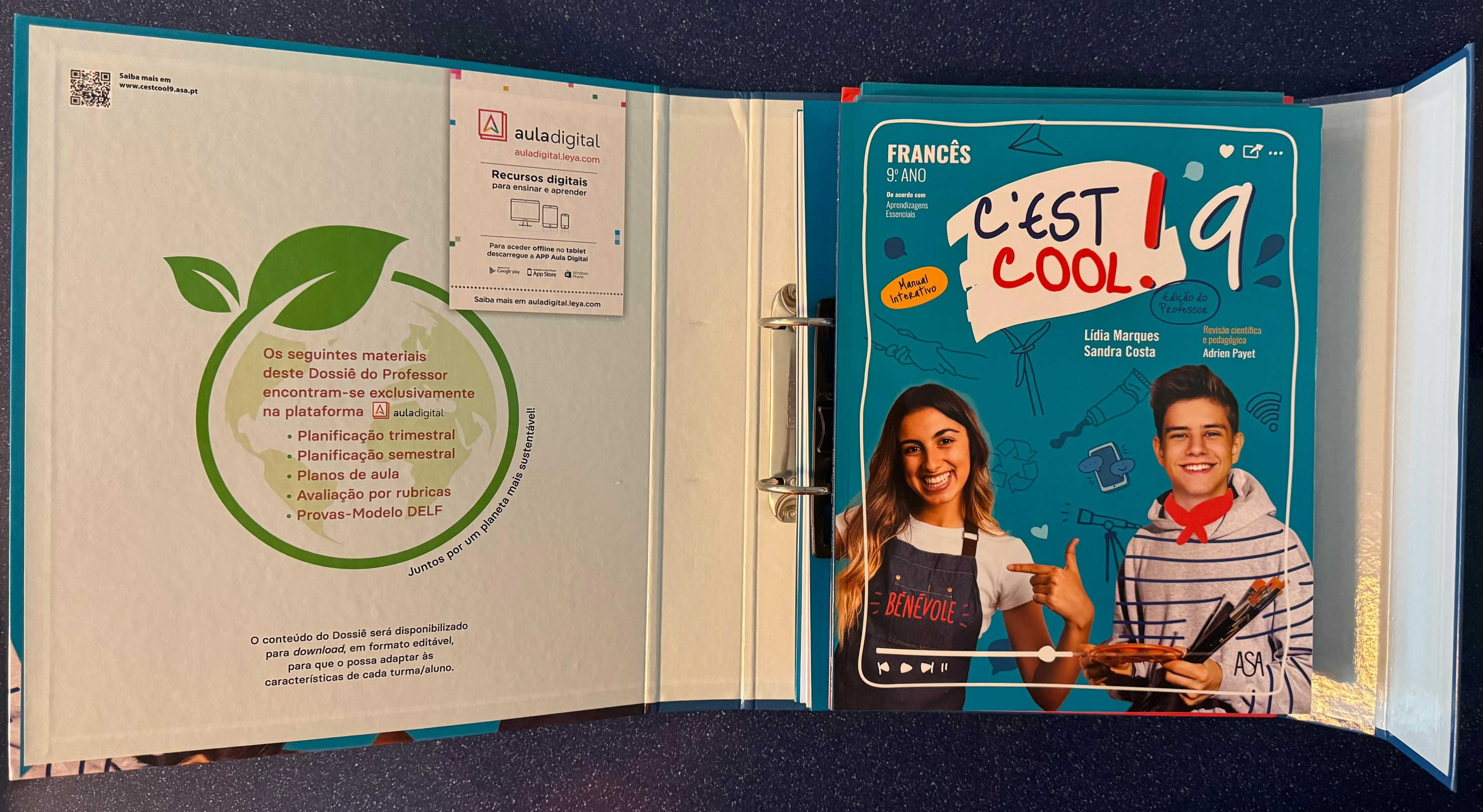 C'Est Cool ! Francês 9.º Ano ASA Editora Dossier de Professor NOVO