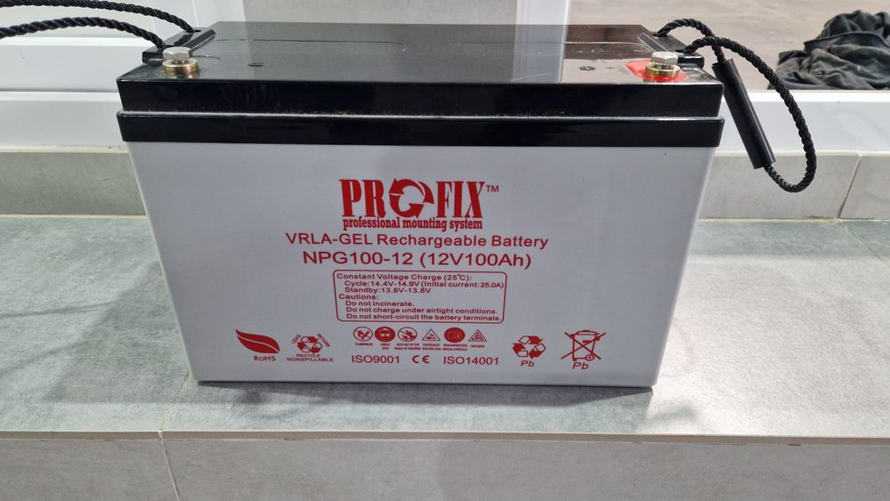 Аккумулятор Гелевий  ProFix VRLA-GEL, 12 V 100 Ah (NPG100-12), клема Т