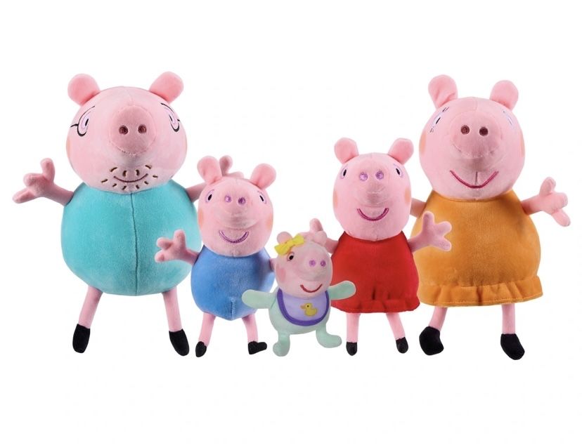 Плюшеві фігурки Свинка Пеппа сімейний набір з 5 штук hasbro peppa pig