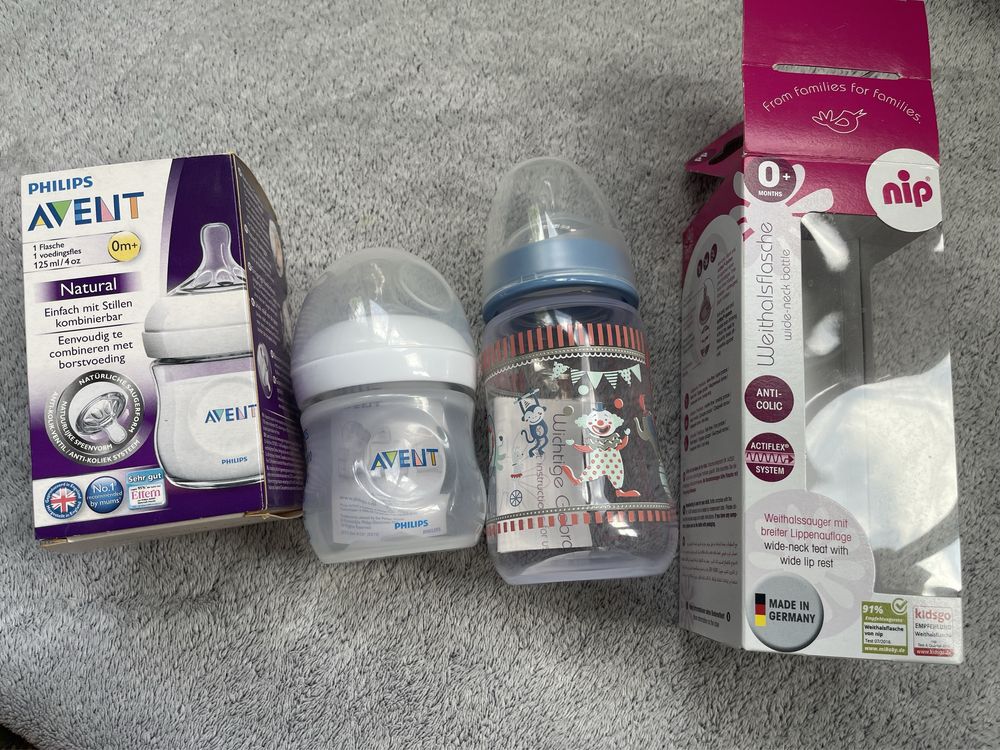 Бутылочка avent 125 мл бутылочка nip 260 мл