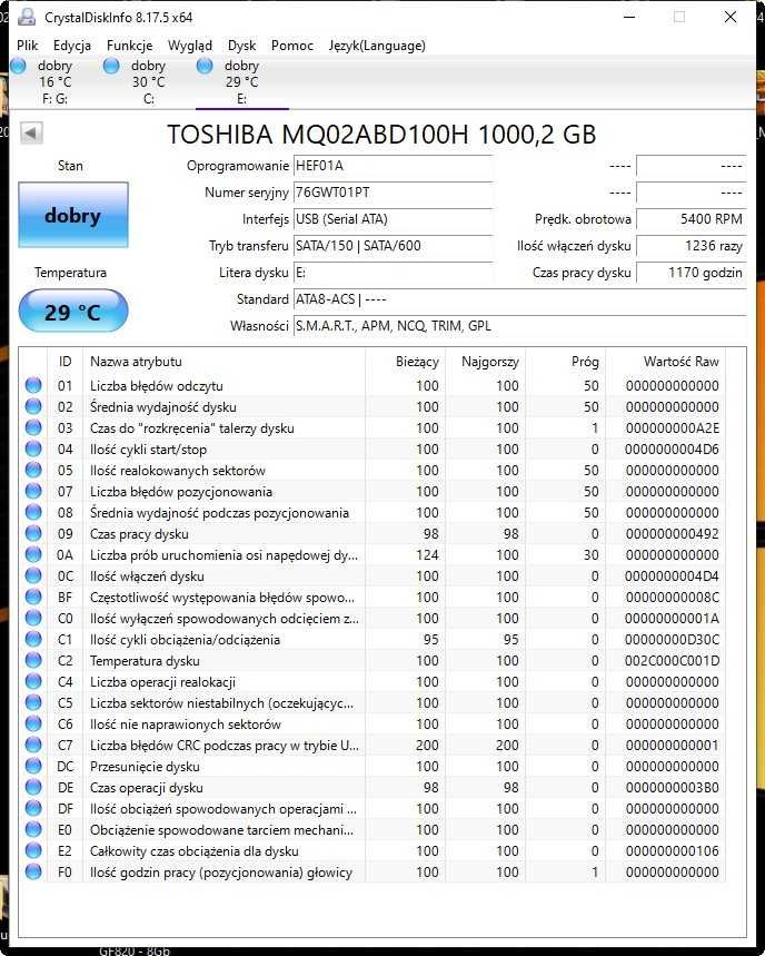 Toshiba MQ02ABD100H SSHD 1TB