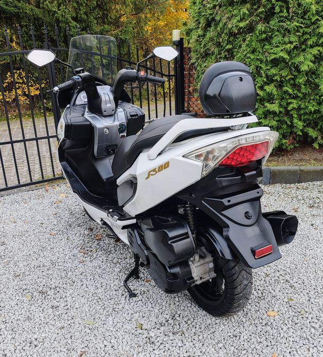 Skuter Daelim S300 11 tys.km 2016r. Keyless! Wtrysk LED Biała perła!