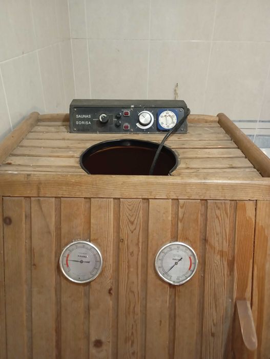 Cabine de sauna em madeira