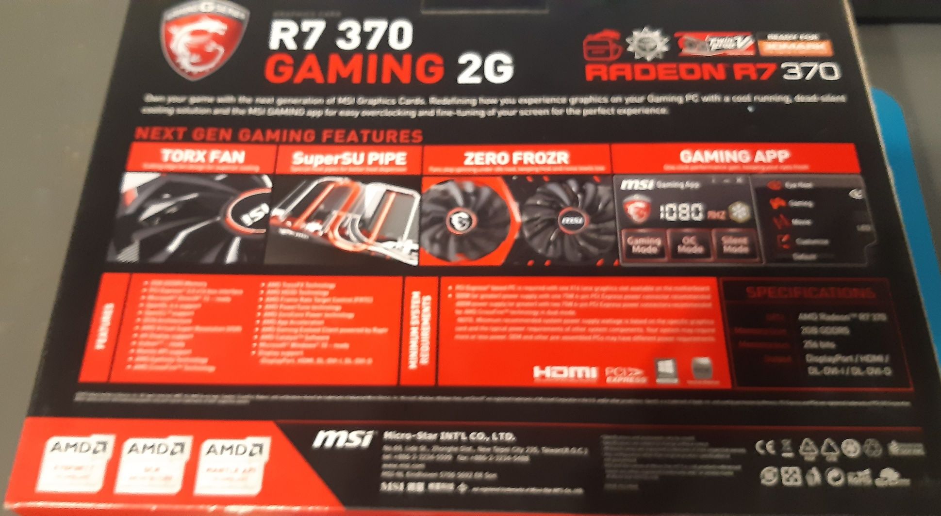 Karta graficzna R7 370 Gaming 2gb uszk.