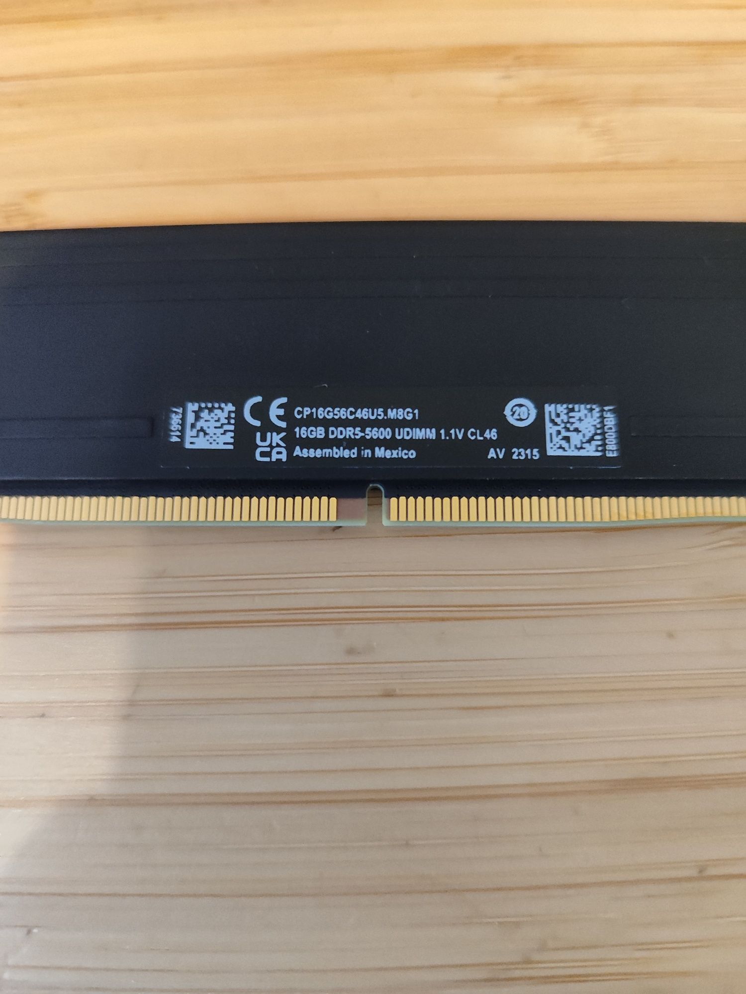 Pamięć crucial Pro DDR5 16Gb CL46