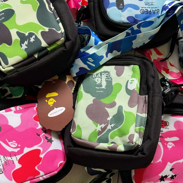 Топ! Сумка Bape. Месенджер Bape у 3 кольорах(Рожевий, Синій, Зелений)