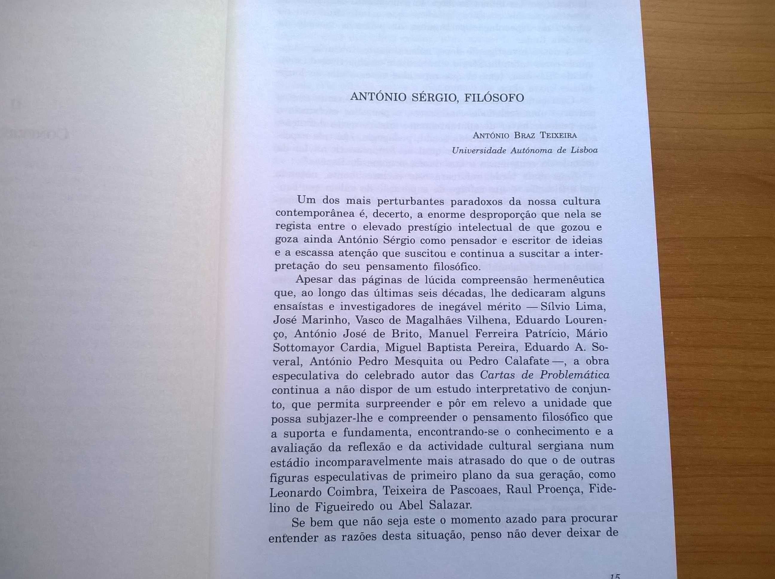 António Sérgio: Pensamento e Acção (vols I e II)