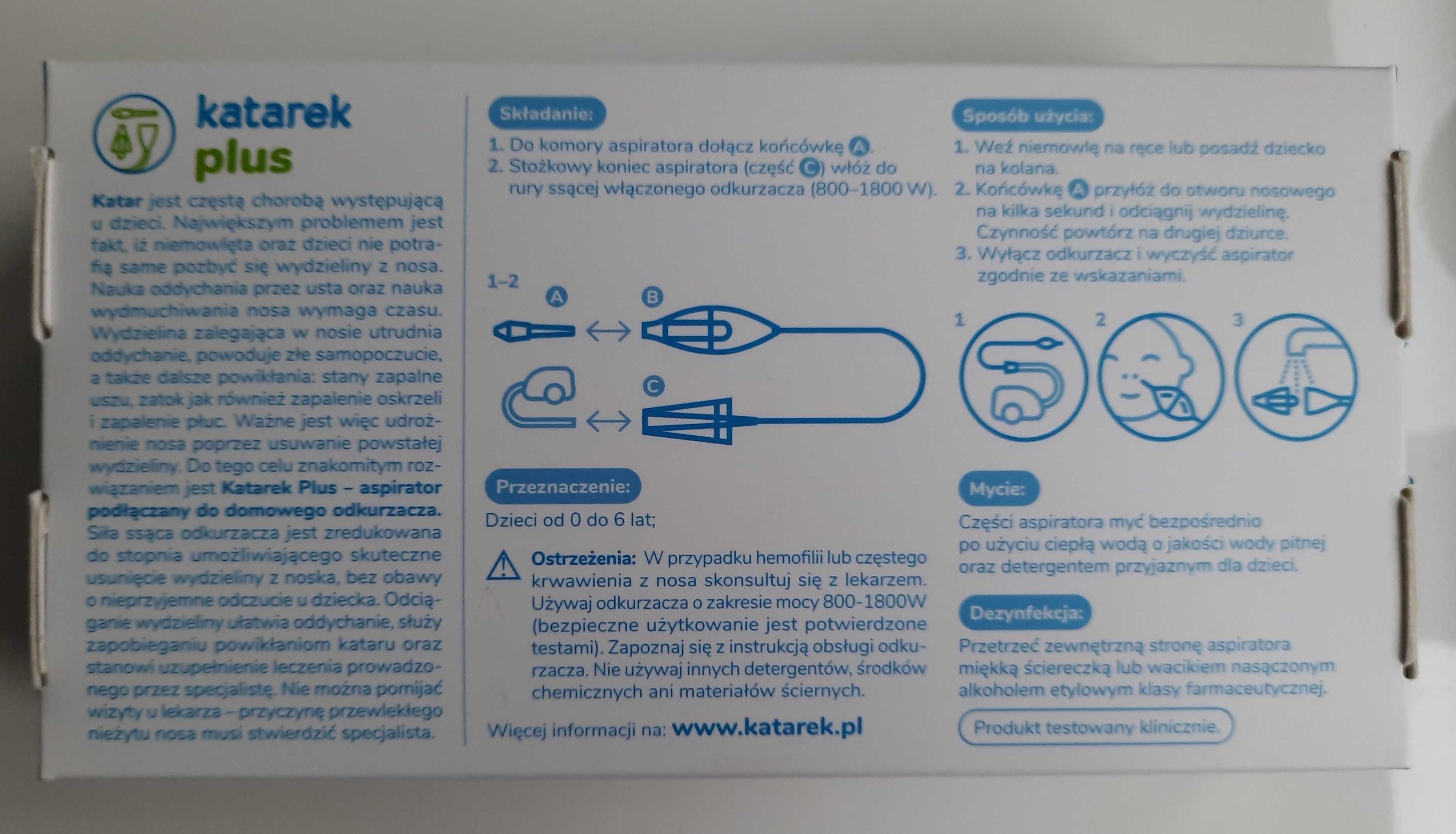 Katarek plus aspirator do nosa do odkurzacza + apirator Campol