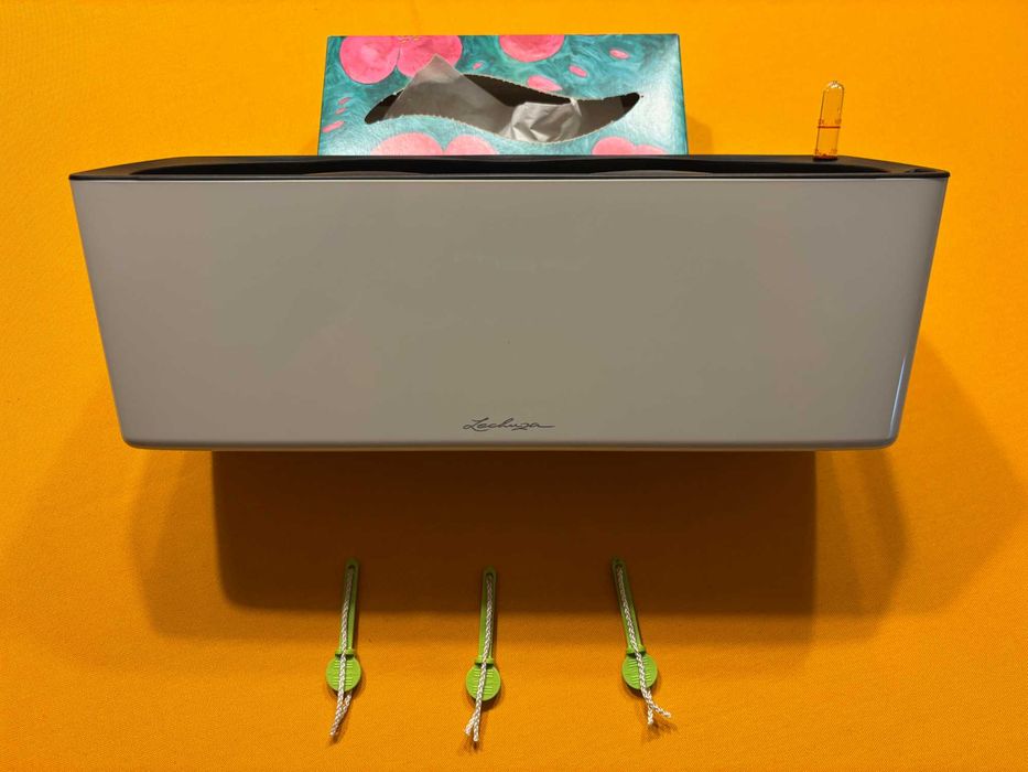 Lechuza Cube Glossy Tripple - Samonawadniająca donica do ziół/kwiatów