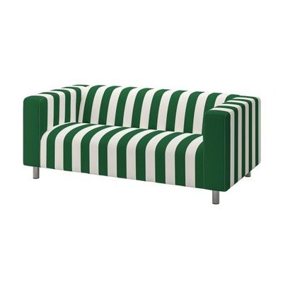 Ikea klippan poszycie kanapy zielono białe