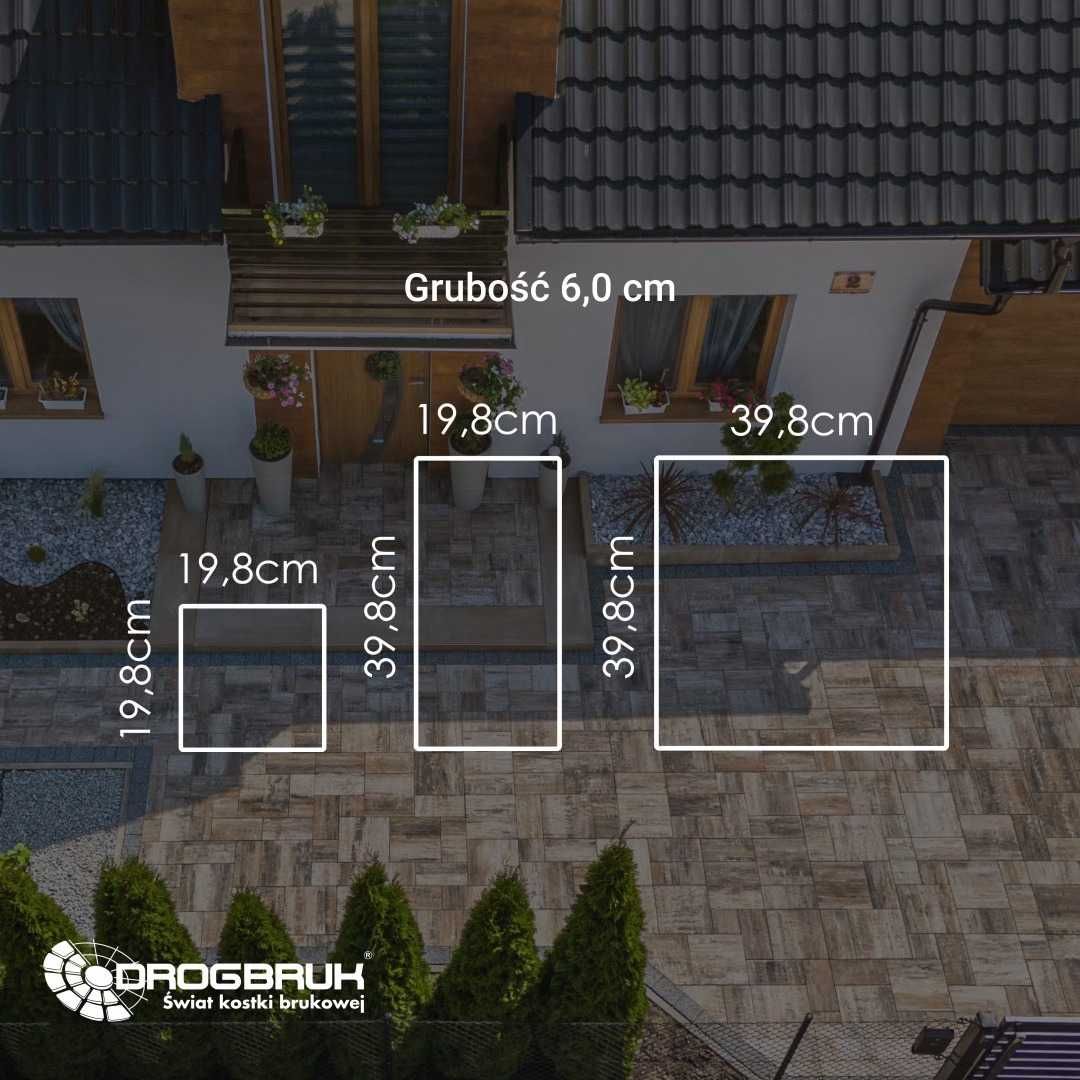 Kostka brukowa PORTOS DROGBRUK chodnik, podjazd, taras projekt gratis