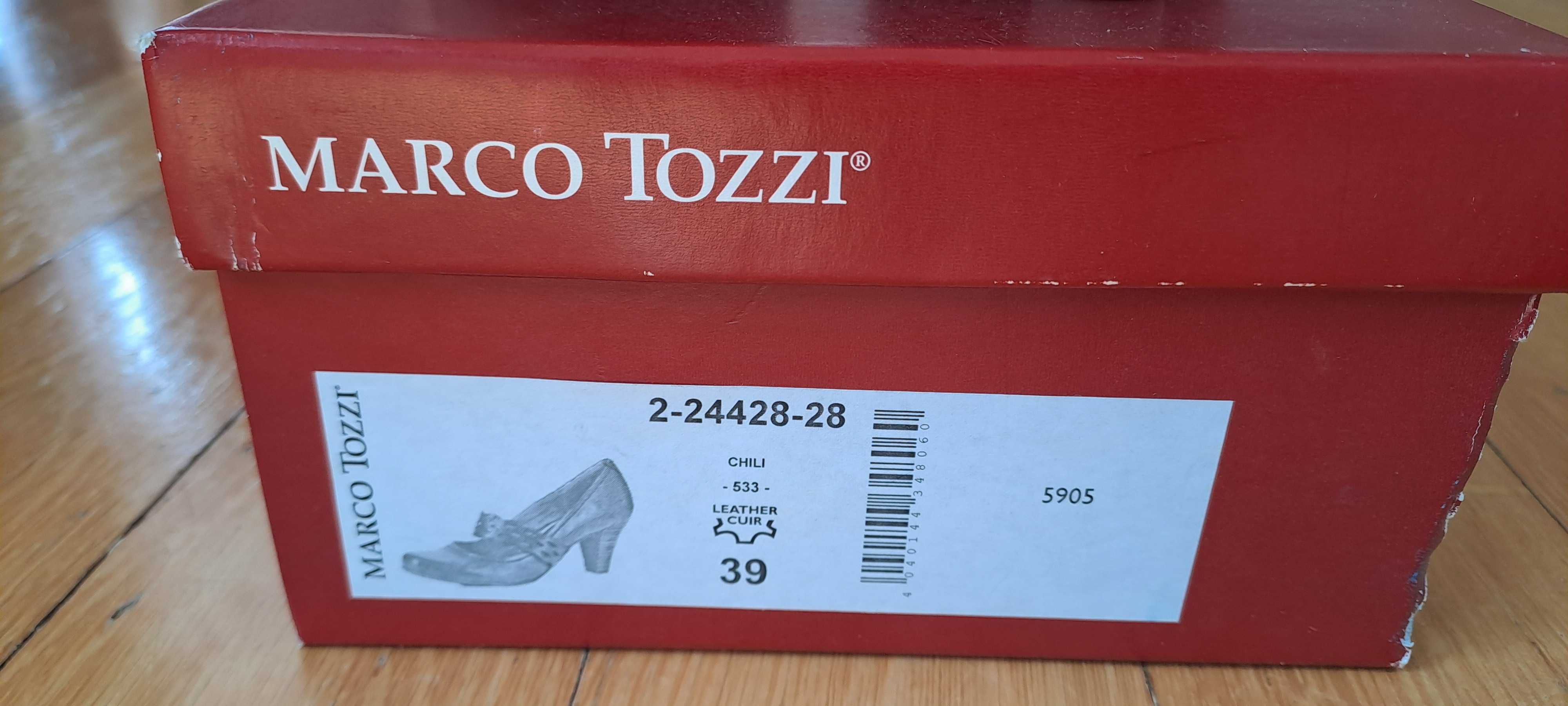 buty damskie MARCO TOZZI r. 39 czerwone RED