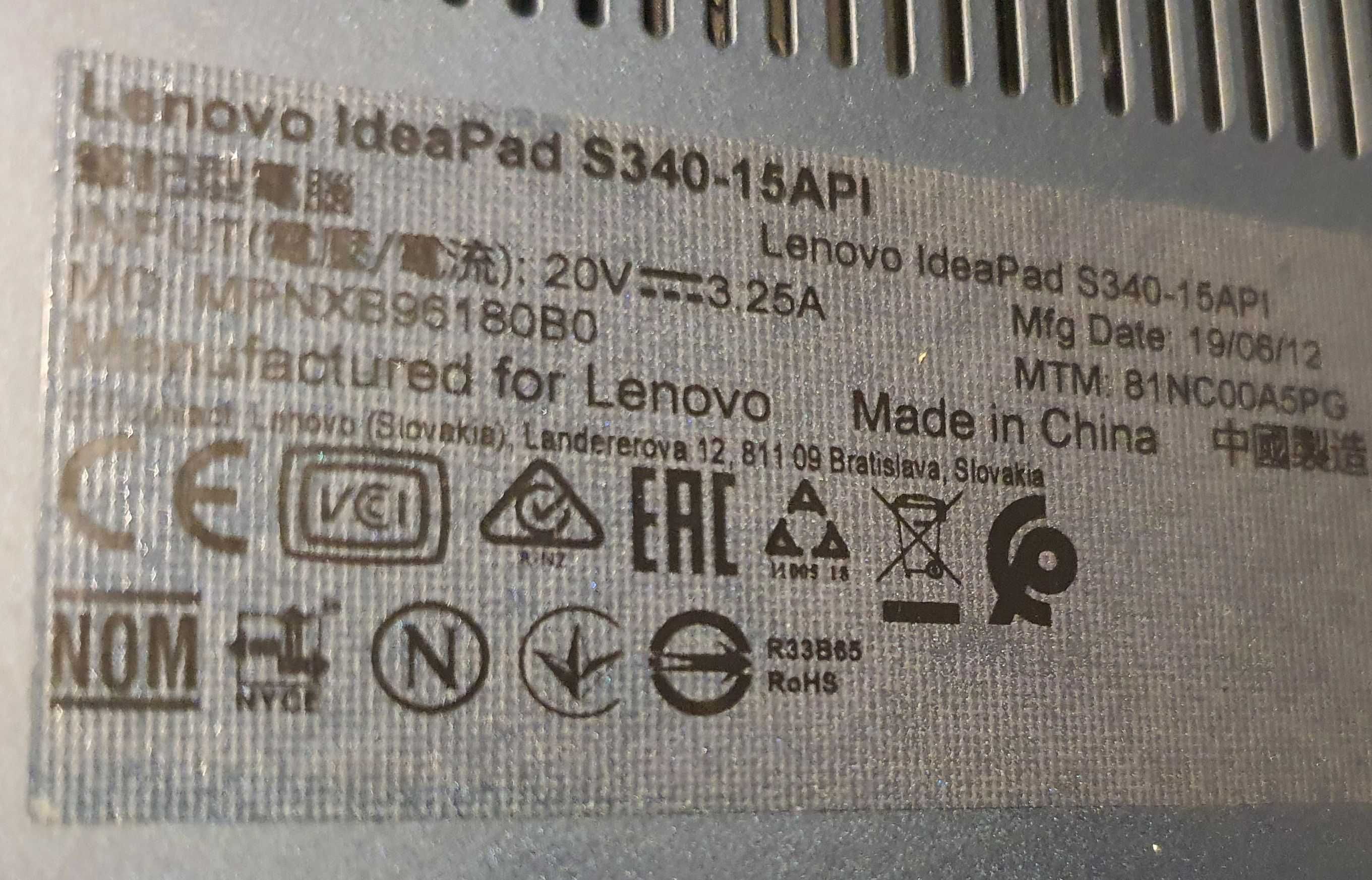 Portátil Lenovo IdeaPad S340-15API - Ryzen 7 - 12gb - 1Tb SSD - Porto