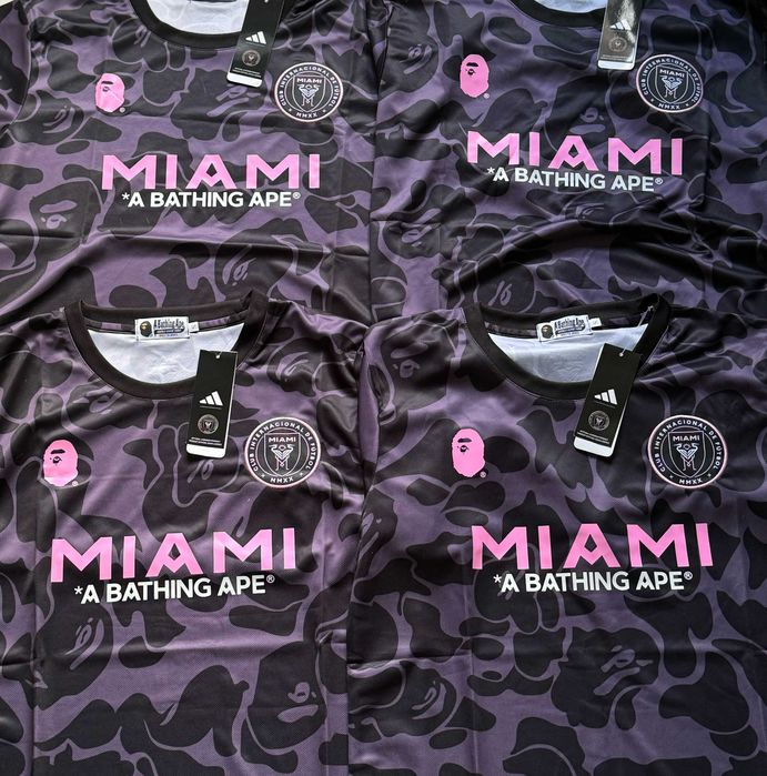 Футболка Bape Inter Miami(S, M, L) у чорному кольорі.