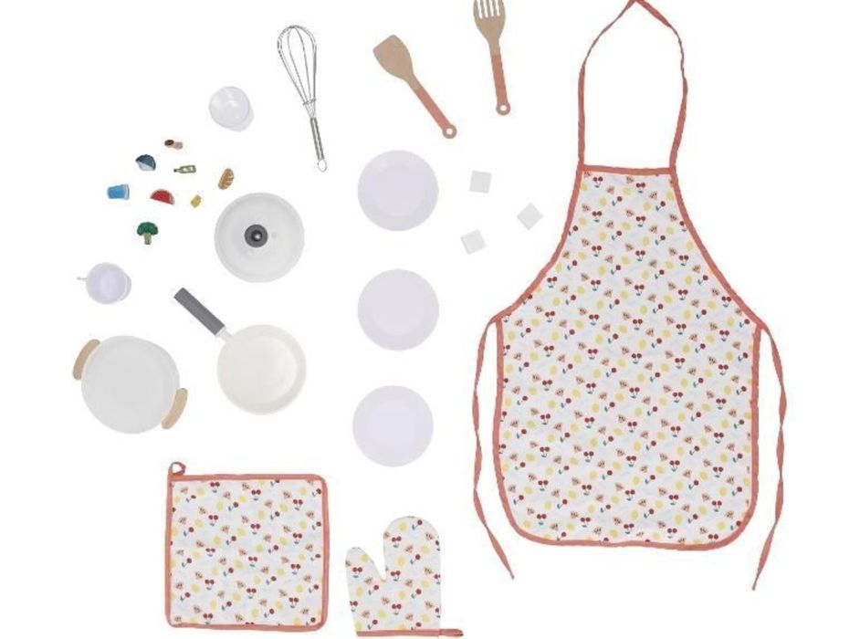 Дитяча дерев'яна кухня Lupilu з набором аксесуарів