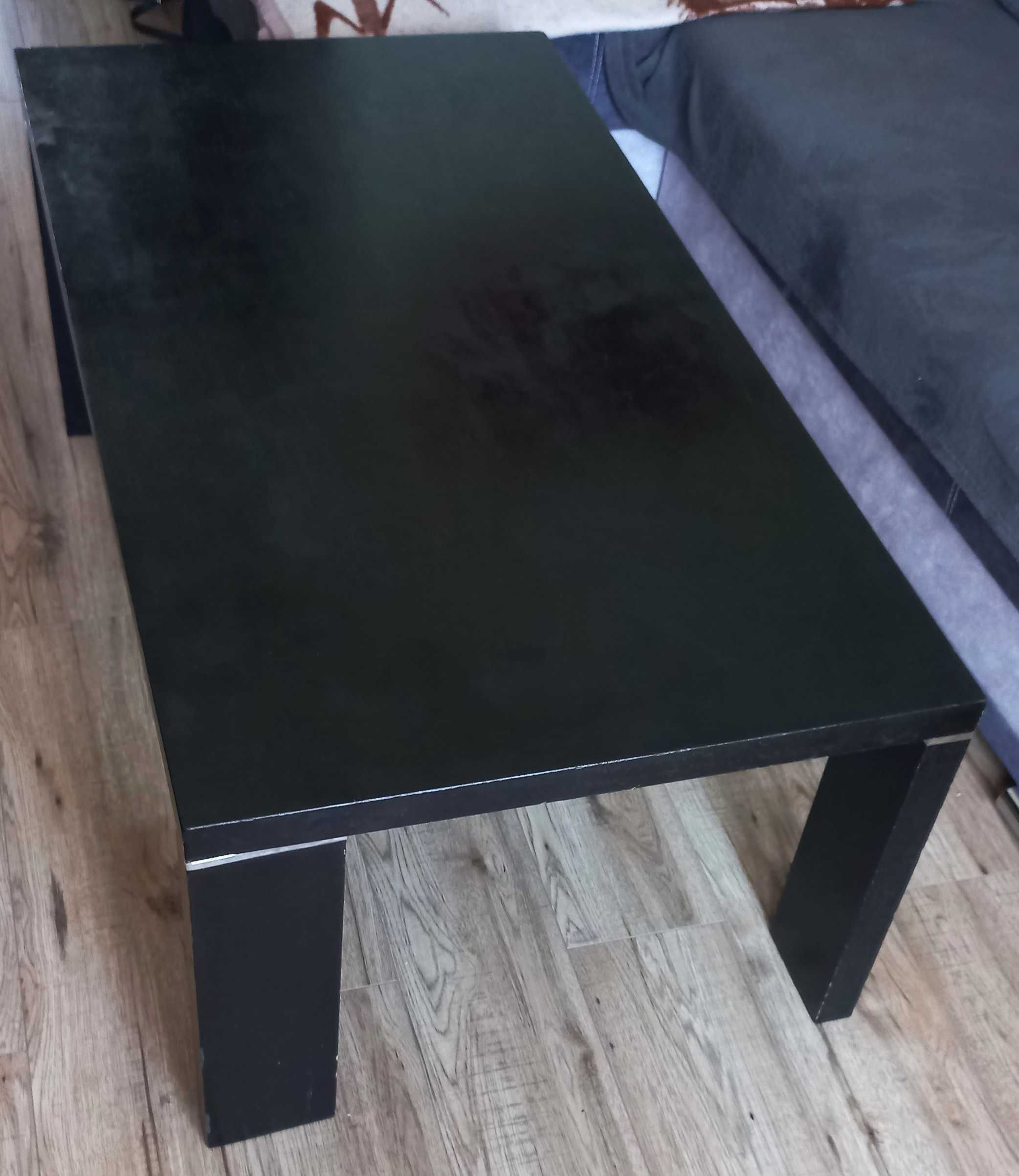 Czarny prostokątny stół kawowy ława 130x70