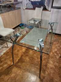 Stół szklany + krzesła