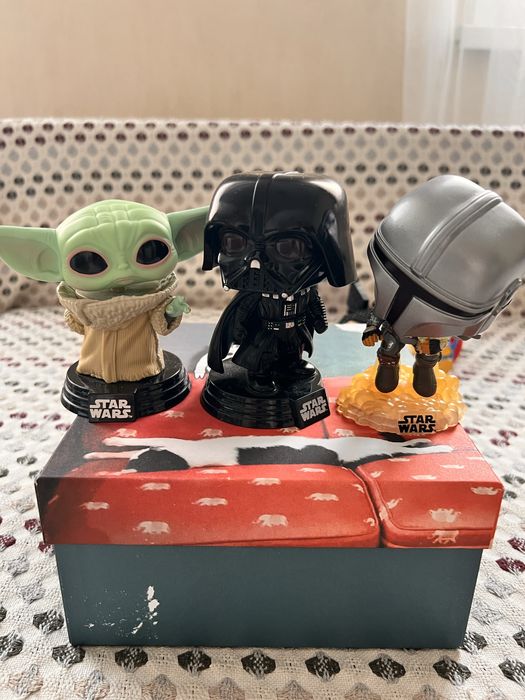 Фігурки Star Wars — Mandalorian, Darth Vader, Baby Yoda (набір)