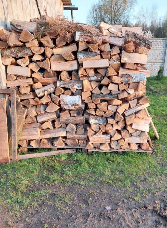 Drewno opałowe kominkowe sosna, brzoza, dąb Z DOWOZEM