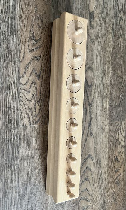 Cylindry Montessori drewniane duże