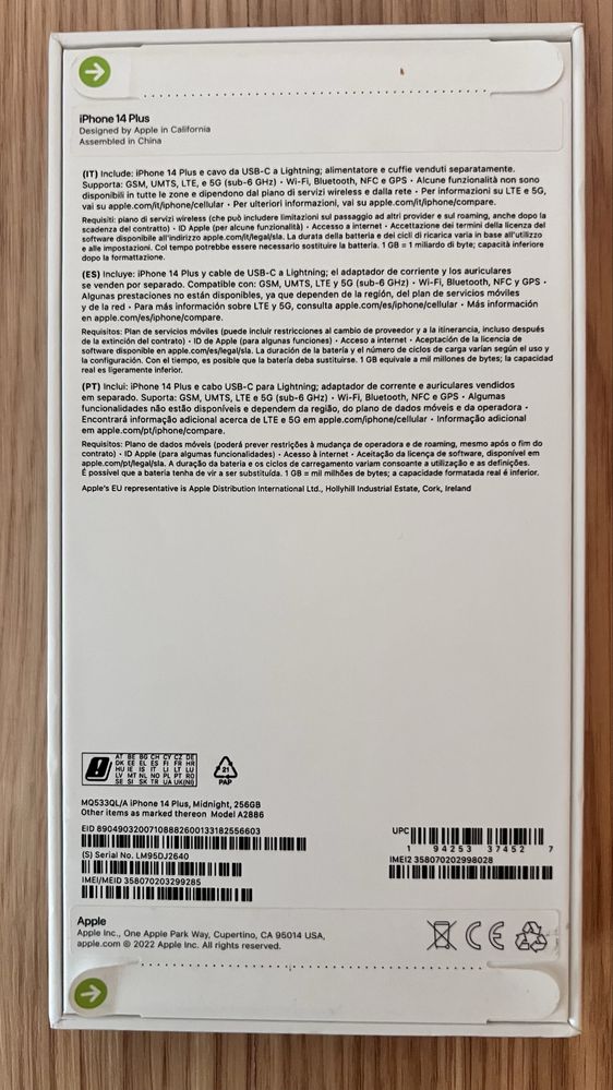 Iphone 14 plus 256gb
