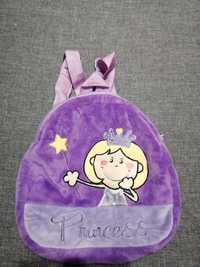 Plecak Princess - fioletowy welur