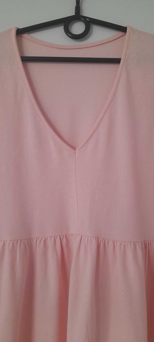 Tunika sukienka różowa oversize