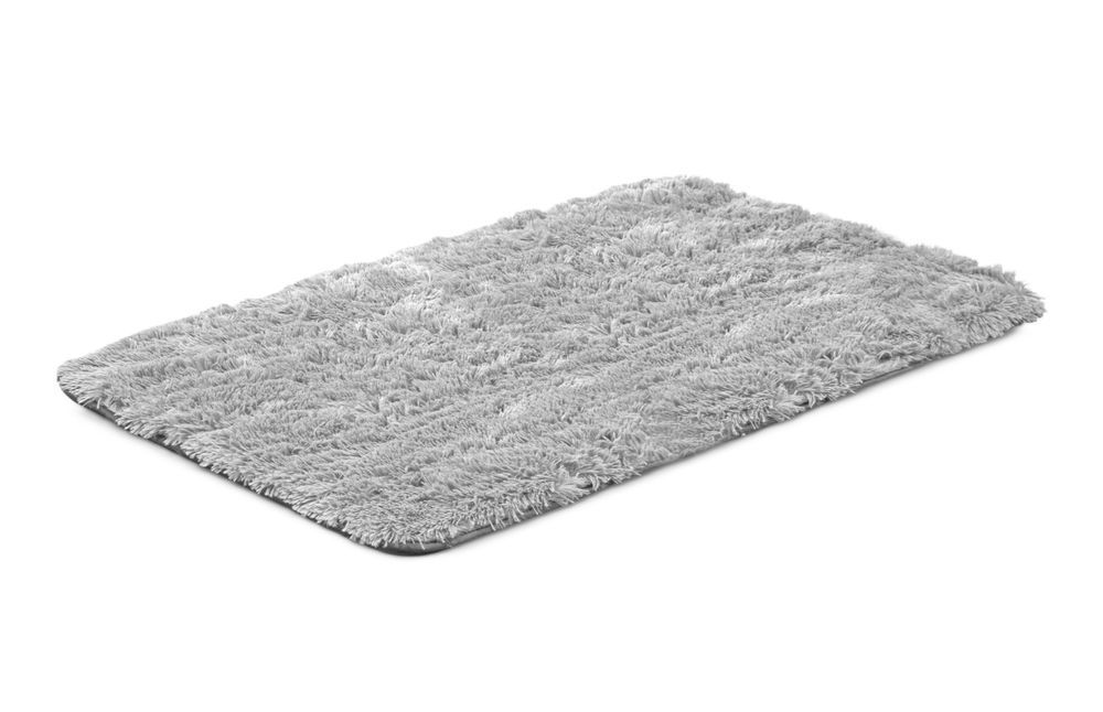legowisko dla psa mata 80x60 cm shaggy jasnoszary antyslip