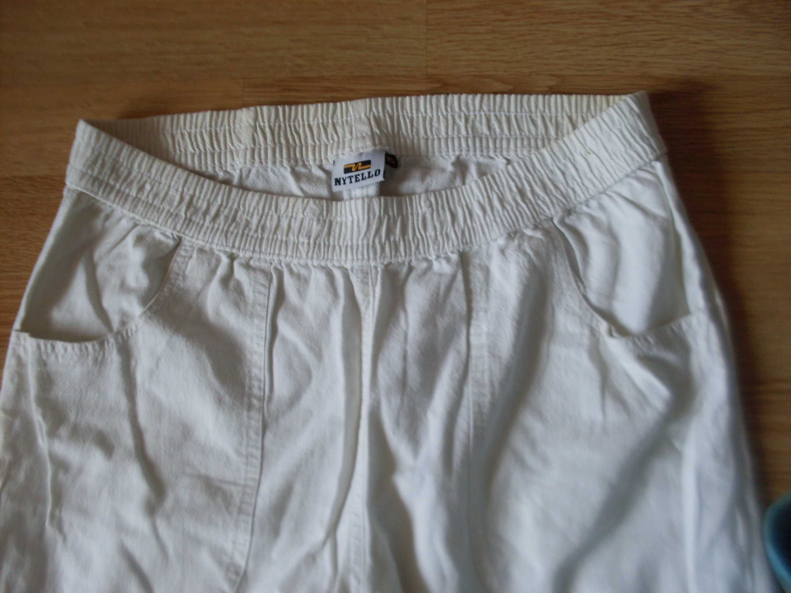 spodnie damskie białe do kostek