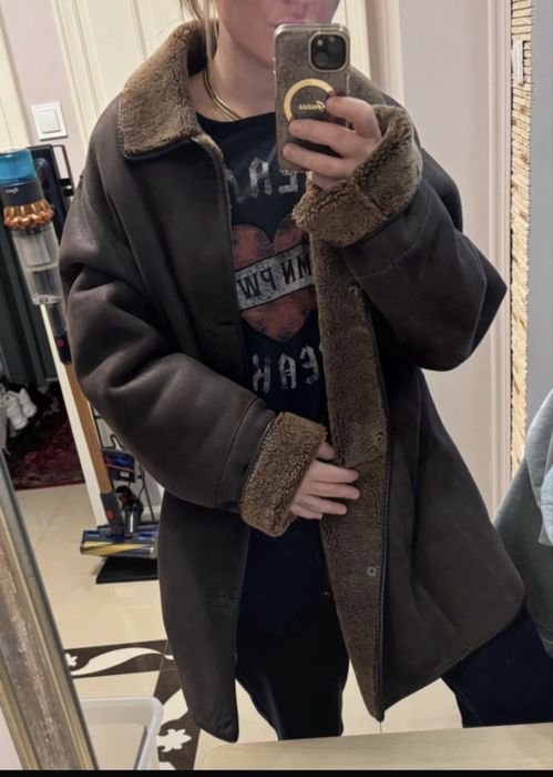 Kożuch męski długi