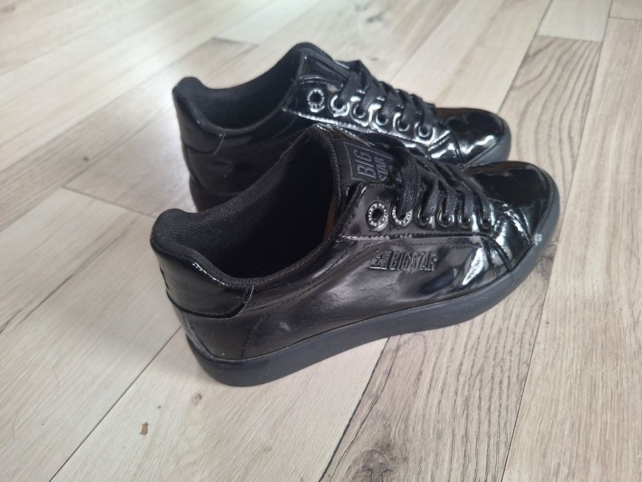Big star czarne lakierowane sneakersy trampki 37