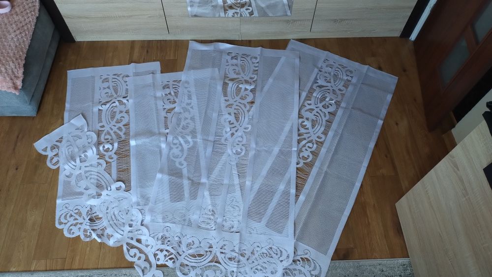 Śliczne firanki panele, 5 sztuk