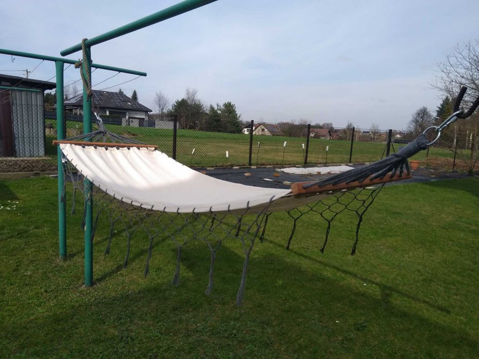 makramowy hamak boho nowy