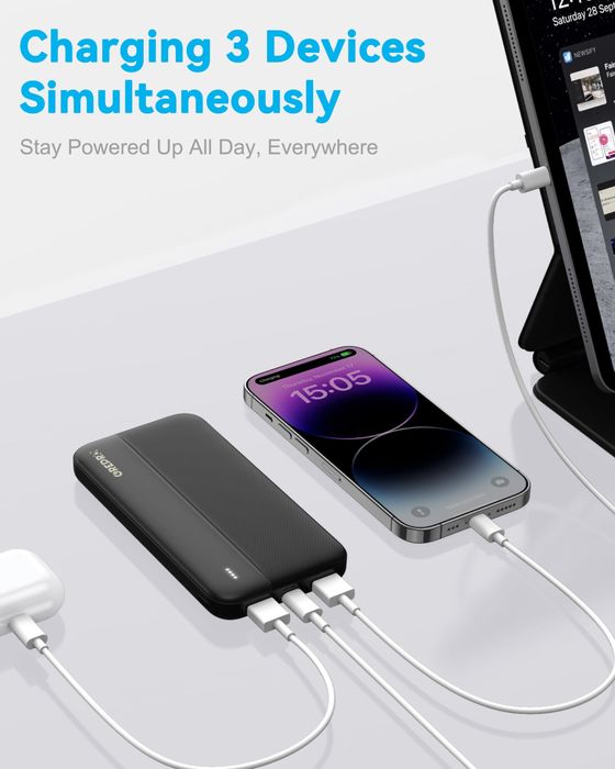 Powerbank uniwersalny KOMPAKTYBILNY POWERBANK 2x 10000 mAh