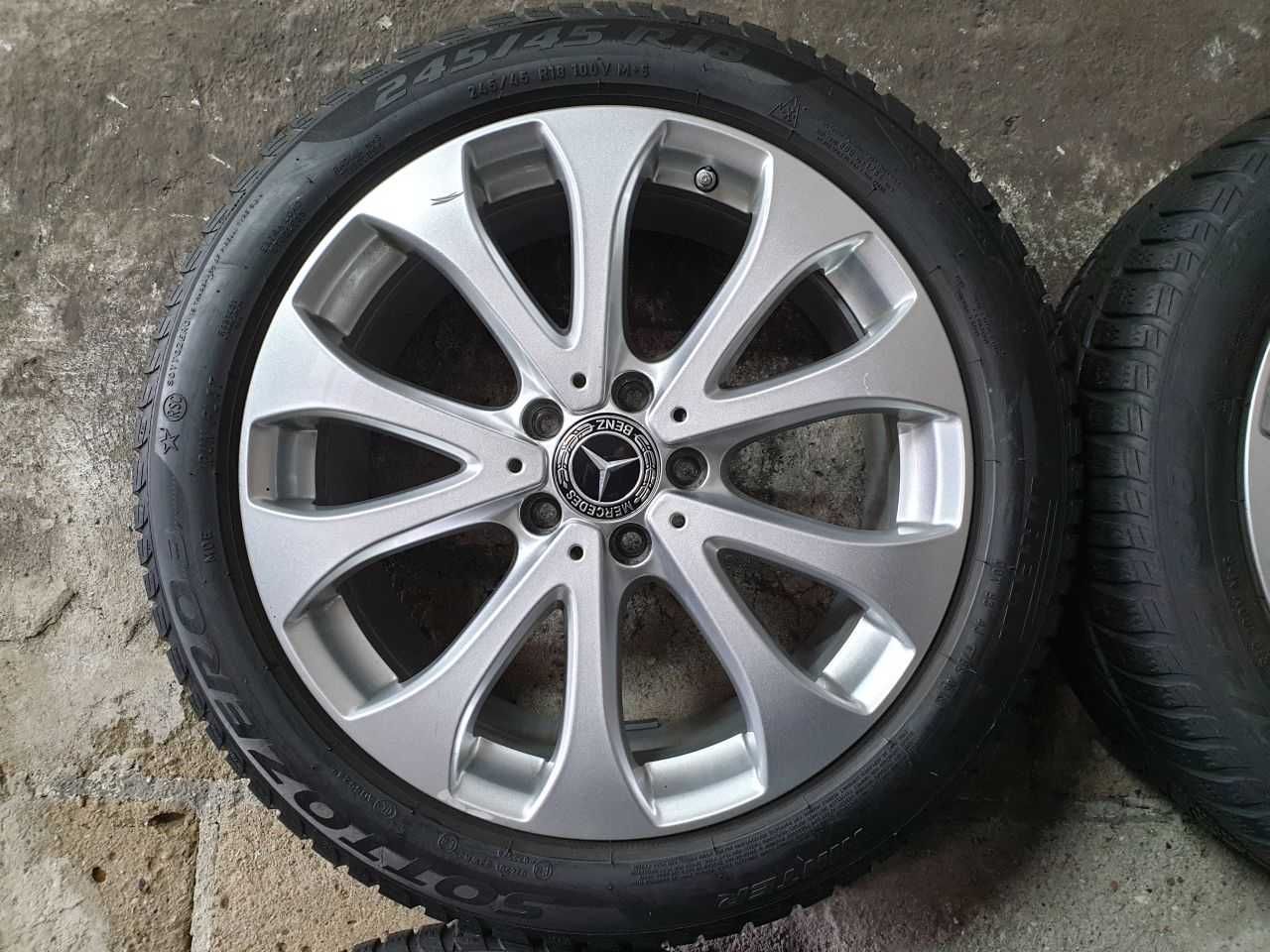 Felgi alu Mercedes Skoda Audi VW Seat R18 5x112 opony 245/45R18 7mm