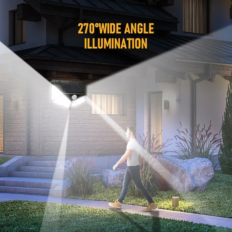 4x lampa solarna z czujnikiem ruchu