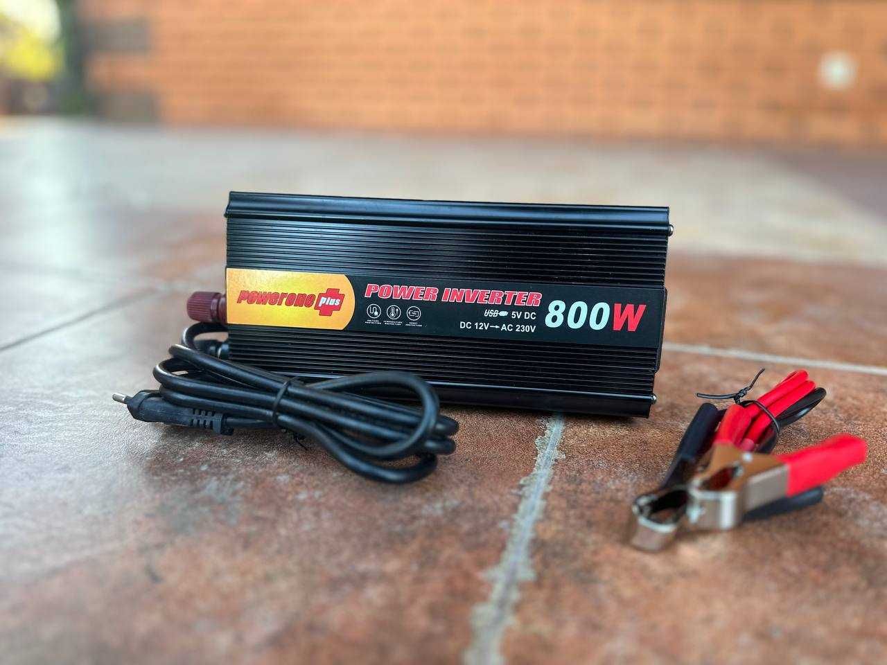 Преобразователь 12-220v 800w c подзарядкой для котлов, насосов