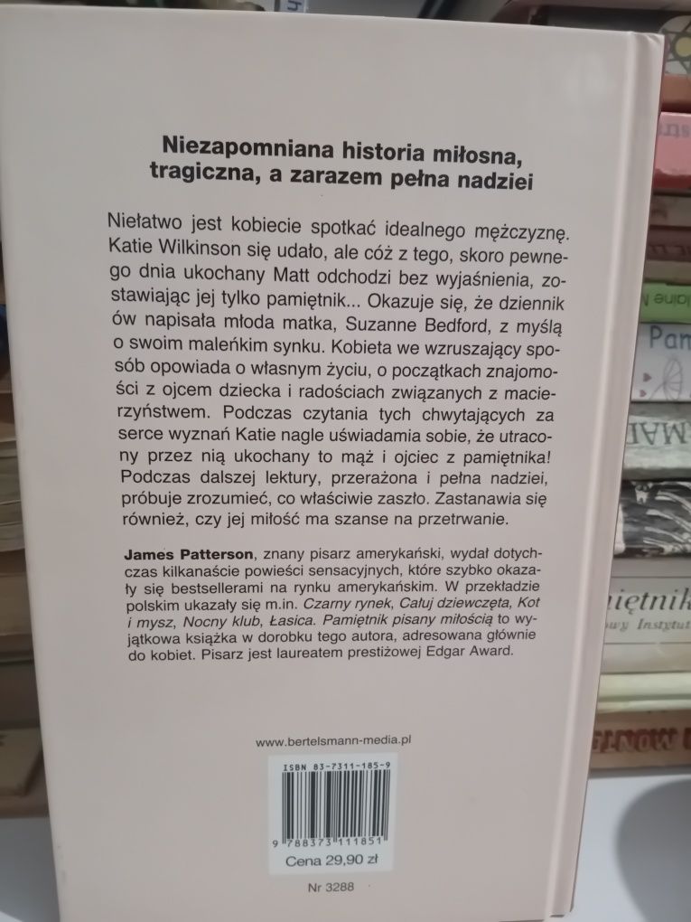James Patterson Pamiętnik pisany miłością