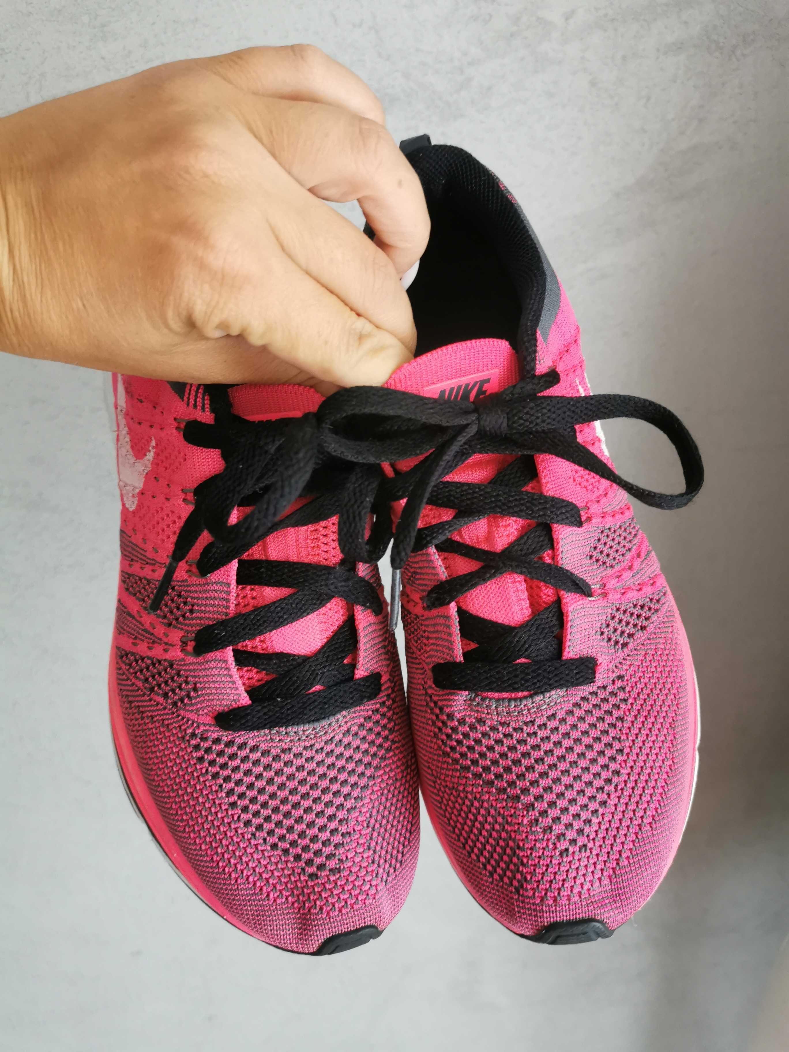 Buty sportowe nike Flyknit trainer Pink Flash 40.5 różowe